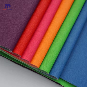 Tela de cuero de PVC sólido brillante con textura de grano de guijarro de alta calidad para bolsa de tapicería de coche y fabricación de cubiertas de caja - Product Image 3