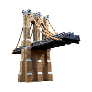 Fanbuild Classic City Street View Architecture MOC-183030ブルックリン橋モデルのブロックおもちゃ - Product Image 5