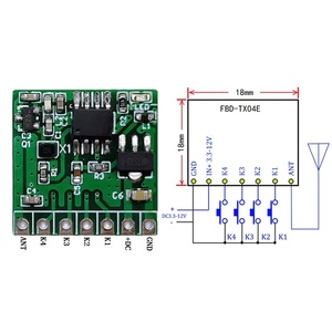 433 MHz HF-Modul Drahtloser Daten sender und-empfänger 500m Maximale Leistung Zeit abmessungen Ausgangs eingangs stunden Herkunfts übertragungs rate - Product Image 4