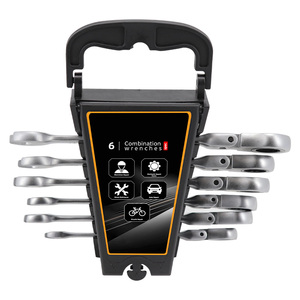 6PCS 8-17mm chất lượng cao phổ Chrome Vanadi CR-V xử lý kết hợp cờ lê Ratchet cờ lê Ống Ratchet cờ lê Bộ - Product Image 1