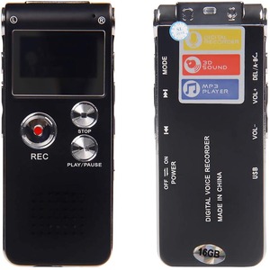 Registratore vocale digitale, lettore MP3 ad attivazione vocale Audio registratore vocale multifunzione con altoparlante incorporato PQ138
