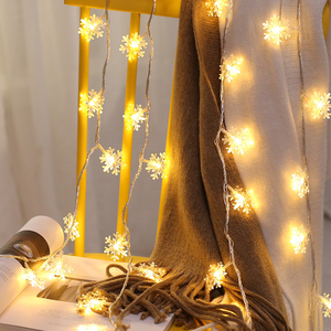 <strong>LED</strong> <strong>Snowflake</strong> Shape Christmas Lights <strong>String</strong> Button Lighting Modes for Outdoor Decorations - Product Image 5