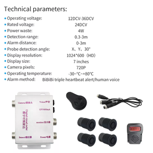 IPoster Measuring Space Parking Assist System Radar Detector Front Rear View for Car School Bus Forklift Smart Parking <strong>Sensors</strong>