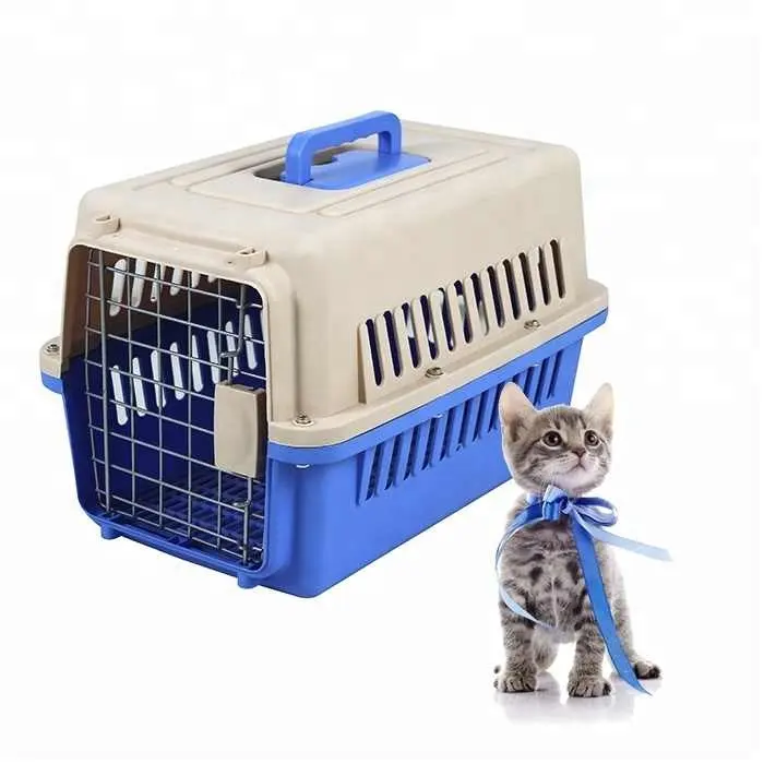 Plastik Transport ayam burung puyuh anak anjing kucing kotak udara kandang Hamster hewan Travel pembawa kandang anjing
