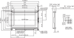 Wisetip prezzo di fabbrica Vg128X64D cm grafico Lcd modulo Display soluzione Wtih Controller Nt7107/Nt7108 - Product Image 2