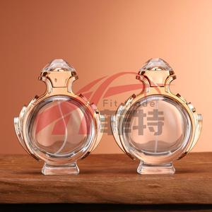 80ml Clear Glass Perfume Bottle with Fine Spray <strong>Nozzle</strong> Polished Cylindrical Packaging <strong>Diffuser</strong> - Product Image 1