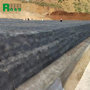 Mềm đất gia cố đường cao tốc <span class=keywords><strong>Polyester</strong></span> <span class=keywords><strong>geogrid</strong></span> hai trục vật nuôi geogrids trong ngân hàng Tăng cường giữ lại tường geogid giá - Product Image 3