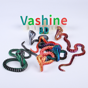 Vashine <span class=keywords><strong>3D</strong></span> in rắn hổ mang rắn đầy màu sắc PLA <span class=keywords><strong>3D</strong></span> máy in linh hoạt pha lê đồ chơi động vật hành động hình rắn trẻ em toi trang trí - Product Image 5