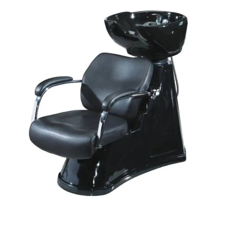 Bol et chaises à shampooing de Salon, noir, chaise pour coiffeur, sans fonction de Massage