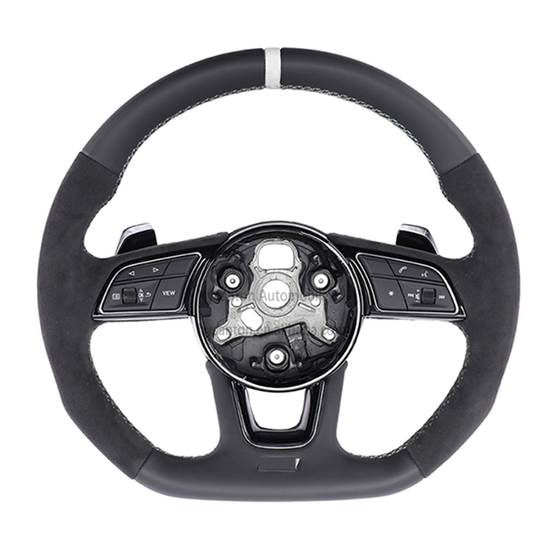 Alcantara+flat bottomed+ White stitching