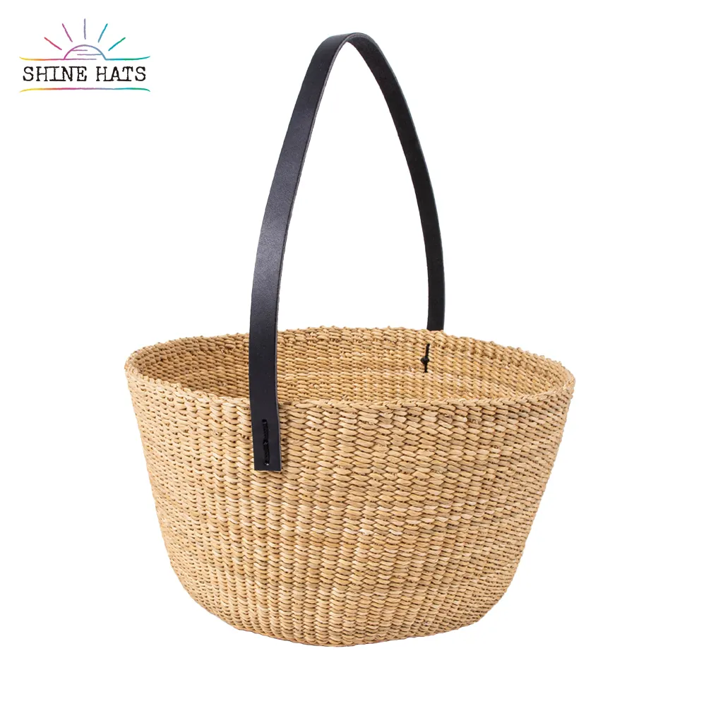 Shinehats OEM women straw handbags ladies wholesale female fashion sacs de plage femme chic bolso straw beach bags hand bags