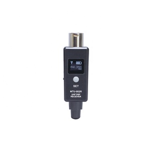 T-8 UHF 20 Frequency Adjustable Microphone Adapter Wired <strong>Mics</strong> to Wireless <strong>Mics</strong> System with Display - Product Image 4