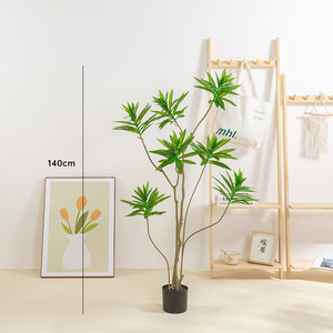 人工グリーンDracaena Reflexaツリー植物室内装飾苗床プラスチックツリー装飾 - Product Image 5