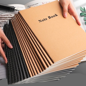 Bloc de notas diario informal con costuras de papel de embalaje marrón grueso al por mayor, cuaderno A3 de tapa dura con rejillas cuadradas y línea Horizontal - Product Image 2
