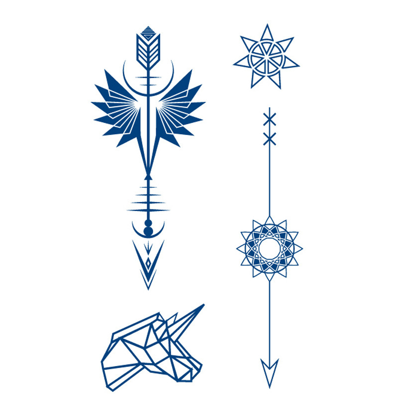 Geometric Arrows Wolf Mandalas