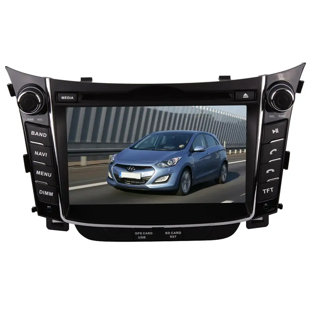 7 "Android 9.0 araba stereo araç DVD oynatıcı oynatıcı GPS navigasyon HYUNDAI I30 2012-