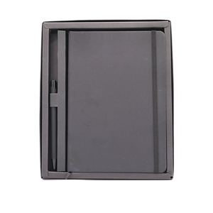 Logo personalizzato A5 100 fogli vuoti set regalo quaderno in pelle PU con penna - Product Image 3