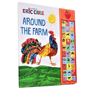 Eric Carle çiftlik etrafında hayvanların dünyası 30-Button ilk kelimeler için sesli kitap eğitim plastik ve kağıt oyuncak adedi 100 adet - Product Image 1