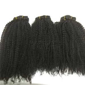 未加工的蒙古非洲扭结卷曲真发接头夹ins 4A 4B 4C头发接头夹 - Product Image 3