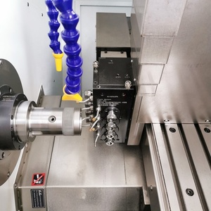 Máquina de torno CNC tipo banda automática de alta calidad, cama inclinada con servo torreta, herramienta de roscado de tubo de torno Horizontal - Product Image 2