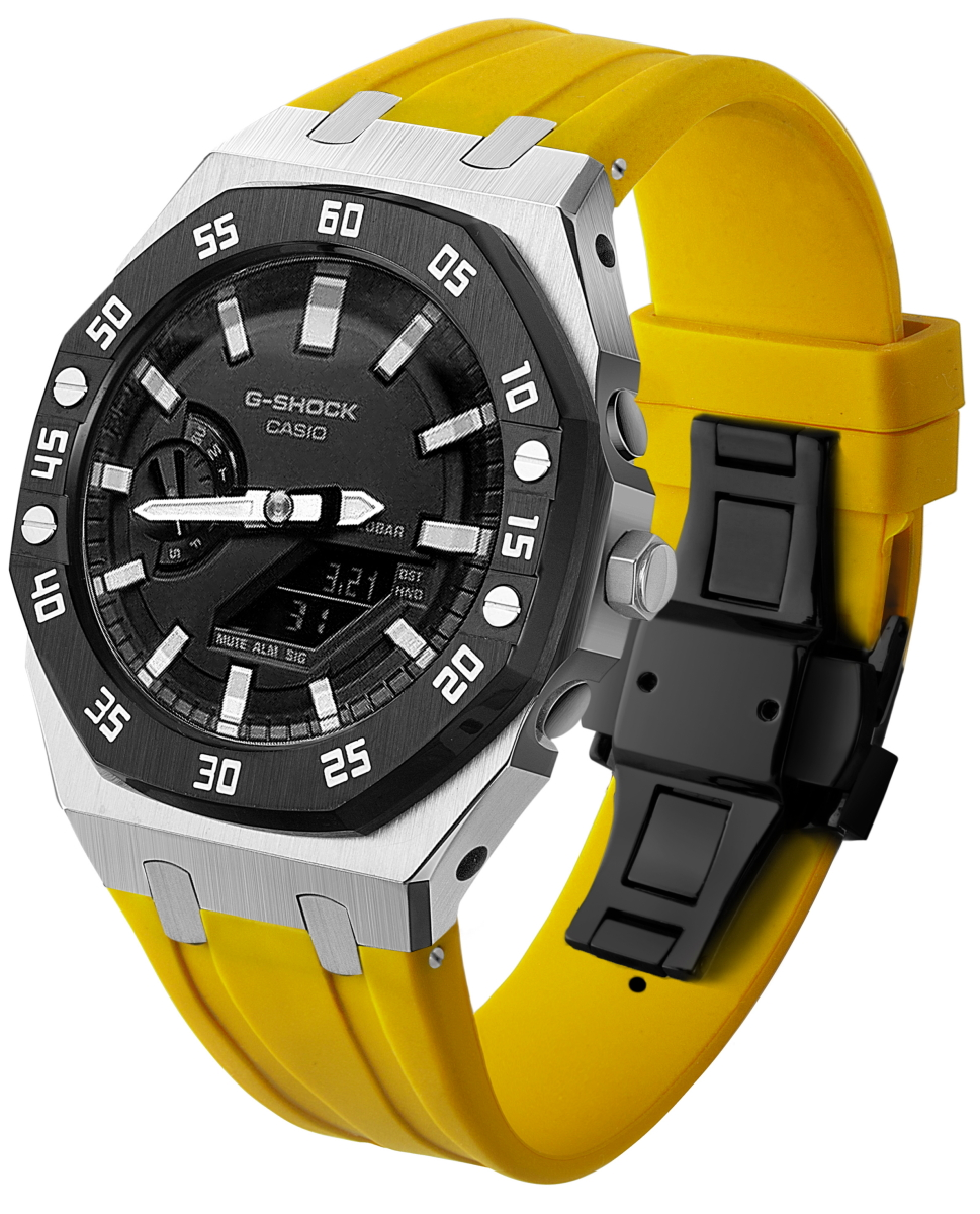 Argent noir + Jaune