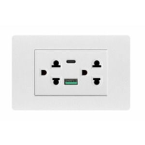 Nuevo diseño tipo doble 3 polos + doble enchufe USB Multi 6 pines enchufe de pared cargador USB toma de corriente - Product Image 2