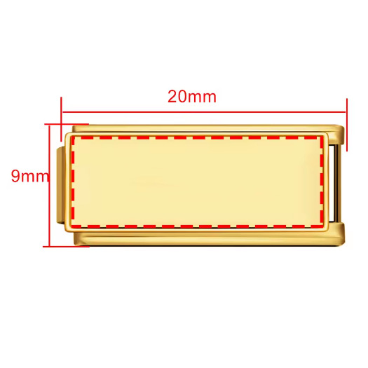 Gold base, long version, 20*9mm - J1798-2
