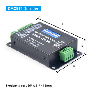 PX24506 DMX 512 Decoder Treiber 9A DMX 512 Verstärker 12V 24V LED DMX512 Controller für RGB LED Strip Lights