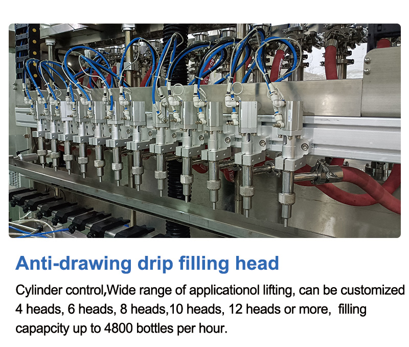 Automatic liquid foaming liquid filling machine Automatic water glass bottle liquid tube filling machine