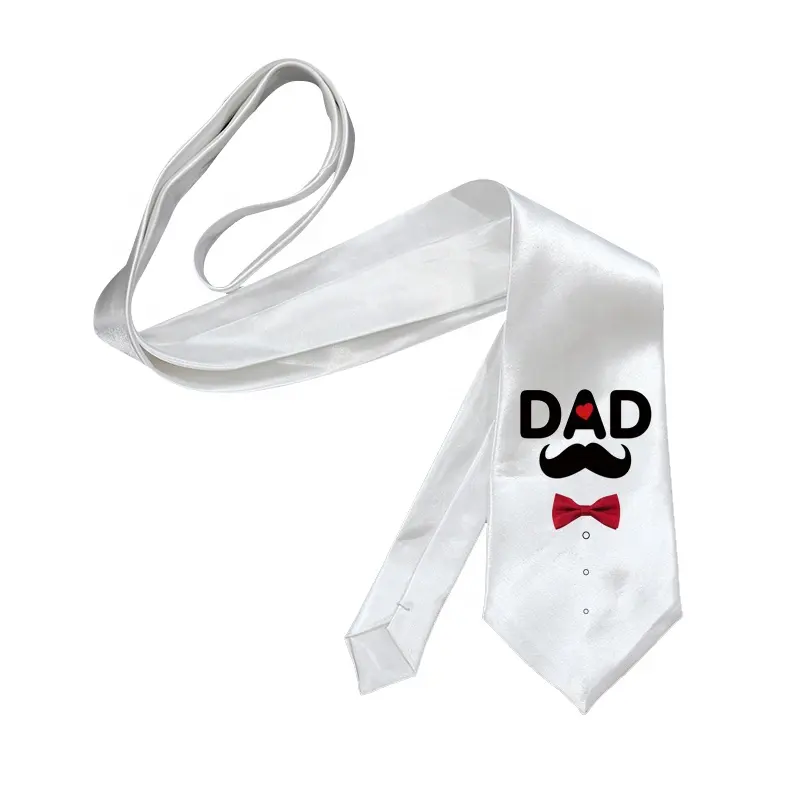 Babalar günü hediyesi için özel yazdırılabilir kravat süblimasyon boş Polyester kravat