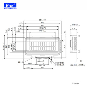 Direkt vertrieb durch Hersteller 12x2 kleines LCD-Display STN LCD-Modul - Product Image 6