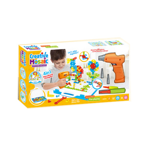Wholesale 4 in <strong>1</strong> Educational Changeful Stereoscopic Mosaic Puzzle <strong>Game</strong> with Electric Screwdriver