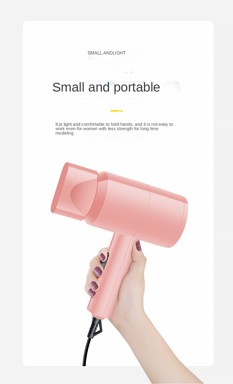 Low price Hair dryer Mini portable Hot and cold wind Negative ion hair dryer home student dormitory wholesale salon gift custom