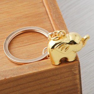 タイ象の形キーホルダー動物キーホルダー強いキーホルダーカップルギフトゴールド象の金属キーホルダー - Product Image 3