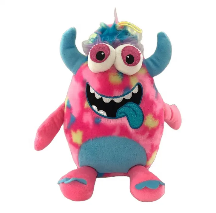 Peluche professionnelle de haute qualité mascotte personnalisée nouveau design bleu monstre peluche jouets en peluche