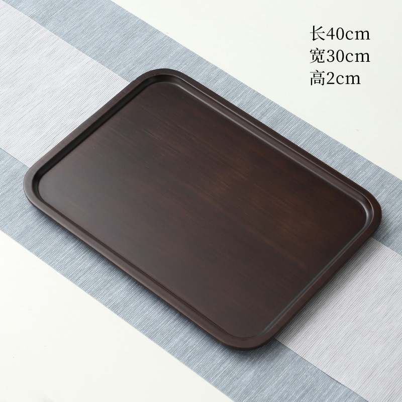 116 40*30*2 Walnut-colored Carved Plate