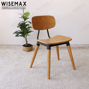 WISEMAX Modern Nordic Designer <strong>Copine</strong> Chair Metal Restaurant Cafe Shop Bent Canteen Plywood Seat for Dining Applications