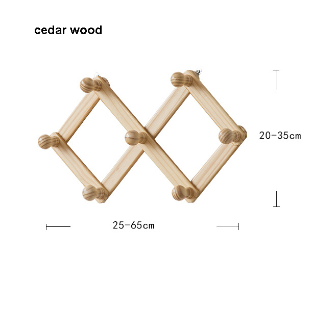 Madera de cedro, 7 ganchos.