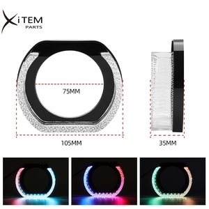 <strong>LED</strong> Projector Shroud Lens Angel Eyes Crystal Lampshade Round Halo Rings Dual Color <strong>RGB</strong> 2.5 3.0 for Bi <strong>LED</strong> Xenon Projector Lens - Product Image 6