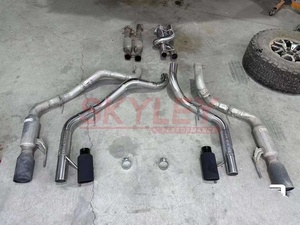 Cho FORD <span class=keywords><strong>F150</strong></span> RAPTOR 3.5tt r 5.2 2022 ~ <span class=keywords><strong>2025</strong></span> ống xả không gỉ hệ thống ống kết thúc phía trước đuôi cuối màu đen lời khuyên vẫn là OEM van - Product Image 4