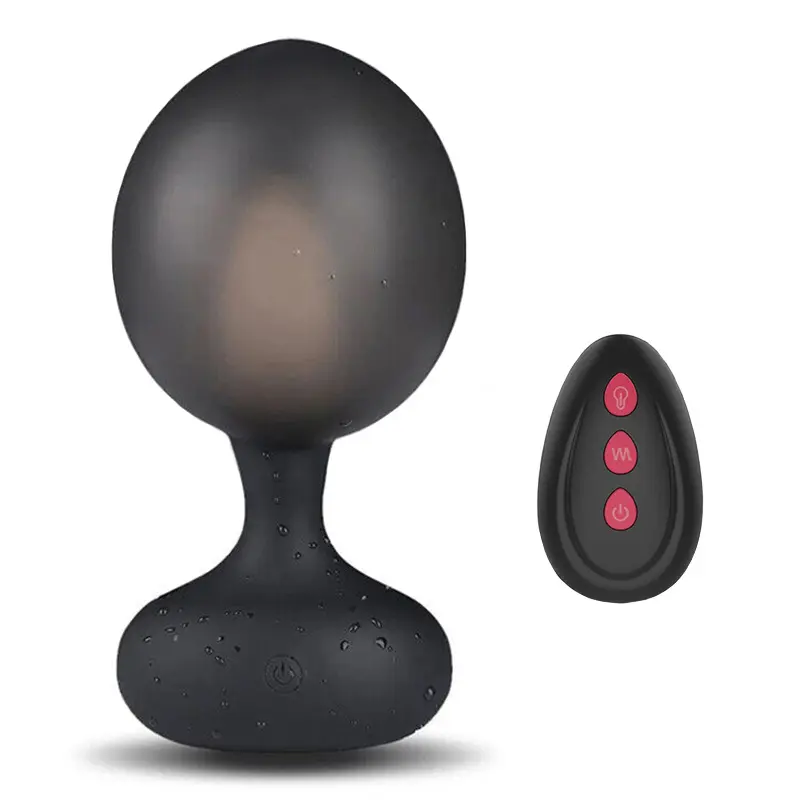 Controle Remoto Sem Fio Próstata Massager Inflável Anal Plug Vibratório Butt Plug Expansão Vibrador Sex Toys Para Homens E Mulher