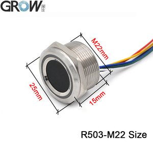 GROW R503-M22 DC3.3V 200 indicatore luminoso ad anello di capacità LED Control Round Fingerprint Module Scanner per controllo accessi Arduino
