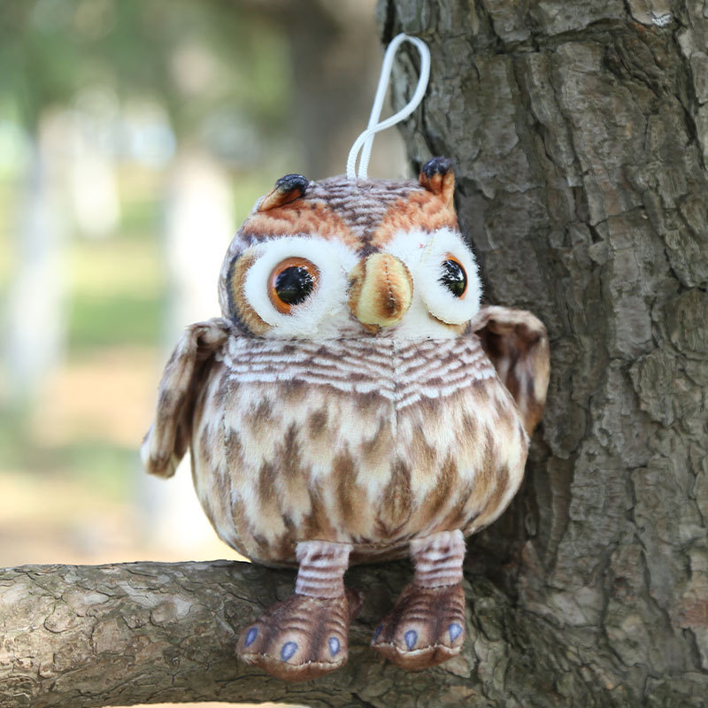 Simulation owl 12cm/60g pendant brown