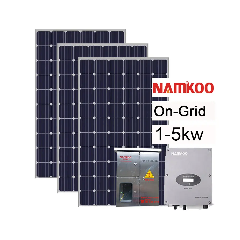 Namkoo kit solar 5000 vatios 5000W hogar sistema de generación de electricidad solar precio