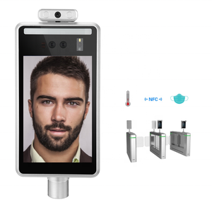 Body Forehead AI Camera 8 Inch Face Recognition Thermometer Facial Intelligent Access Control Time Attendance <strong>System</strong> on Bus - Product Image 1
