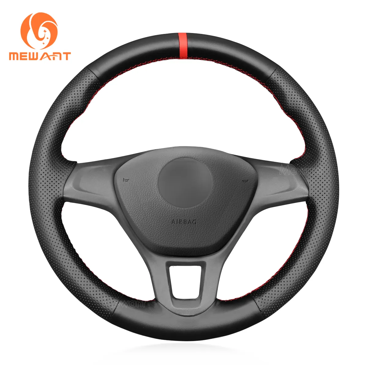 Hand Sewing Artificial Leather Steering Wheel Cover for VW Amarok T6 California Caravelle Kombi Multivan Transporter 2015 2016