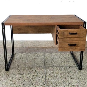 Escritorio de ordenador con marco de doble tubo, mesa de ordenador portátil con dos cajones para el hogar y la Oficina - Product Image 1