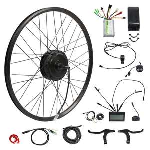 LCD LED ekran ile 36V 48V 500W elektrikli bisiklet dönüşüm kiti arka döndür Hub Motor çark seti e-bisiklet dönüşüm kitleri