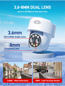 2X Zoom Camhipro iki yönlü ses çift Lens 4K 4G CCTV Sim kart PTZ IP ağ kamerası - Product Image 5