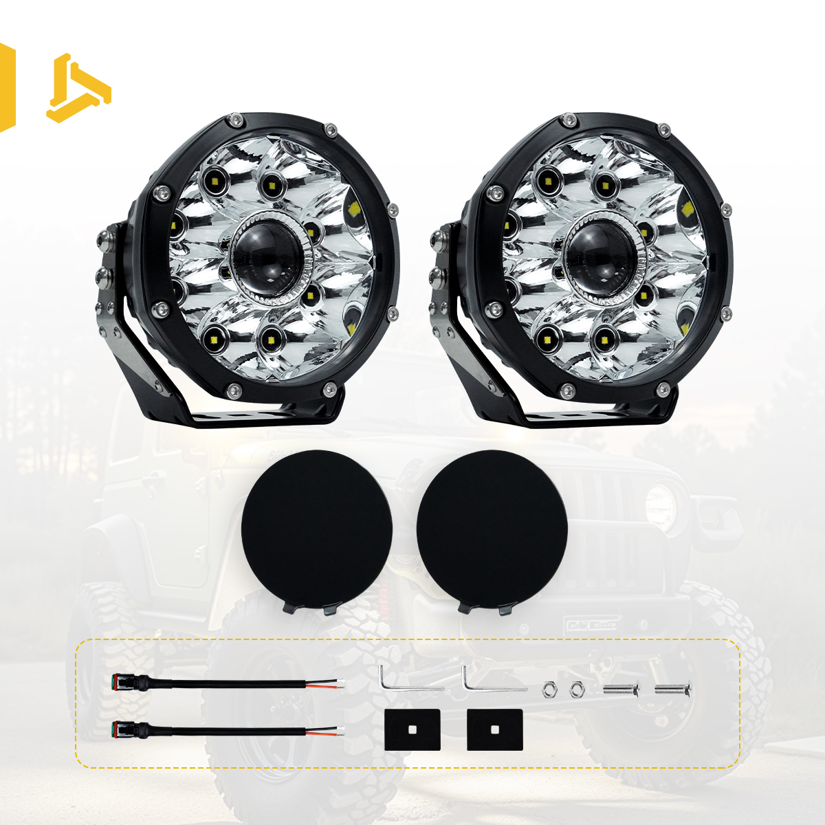 Kit de luces (par + cubierta negra)